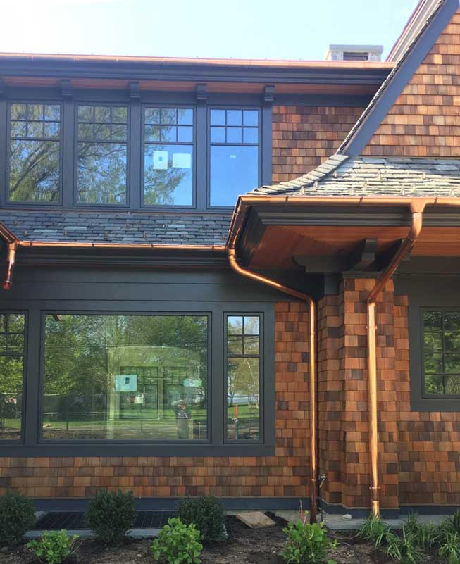 Half Round Copper Gutters